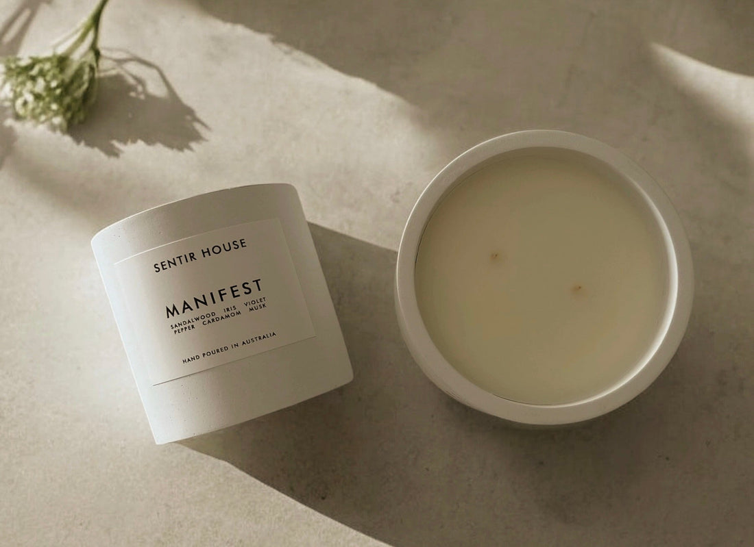 Manifest: A Scented Candle for Meditation, Reflection and Goal Setting